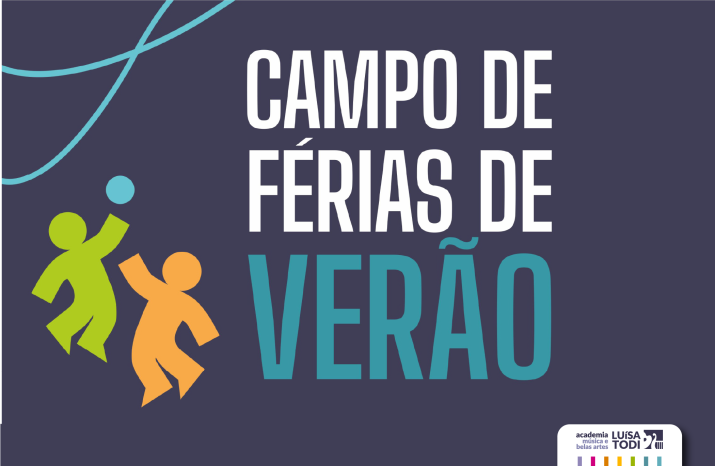 Imagem promocional do Campo de Férias 2025 com arte, música e atividades para crianças